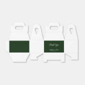 Minimale Bos Groene en Witte Bruiloft Bedankdoosjes (Uitgevouwen)