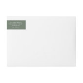 Minimale bosgroene Scandi Return-adres (Voorkant)