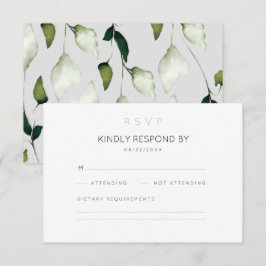 Minimale Botanical Wedding RSVP-kaart RSVP Kaartje