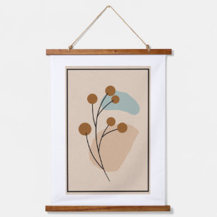 Minimale Botanische Abstracte Natuur Esthetiek Hangend Wandkleed