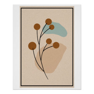 Minimale Botanische Abstracte Natuur Esthetiek Perfect Poster