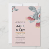Minimale botanische bruiloft kaart (Voorkant)