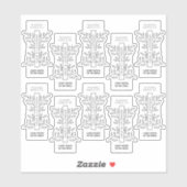 Minimale botanische heldere kaarsenpot verticale l sticker (Vel)