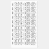 Minimale Botanische Kaarsenpot Dun Verticaal Label (Vel)