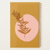 Minimale botanische kunst in geel gepersonaliseerd planner (Achterkant)