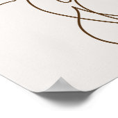 Minimale botanische kunst naadloos patroon. Tropis Poster (Hoek)