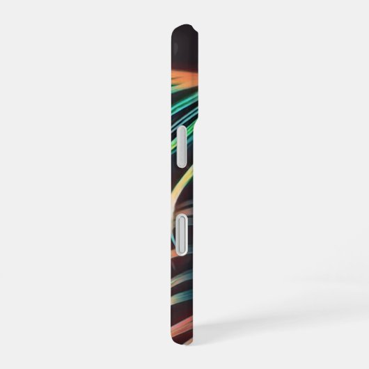 Minimale botanische kunstpalmbladeren met monogram iPhone 16 hoesje (Rechterkant)