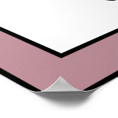 Minimale Botanische Leaf Line Art Mauve Plum Borde Poster (Hoek)