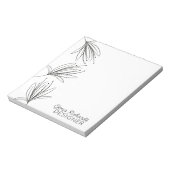 Minimale botanische Lily Flower Designer Notitieblok (Gedraaid)