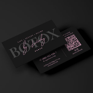 Minimale Botox Injector Aesthetic MedSpa Roze Zwar Visitekaartje