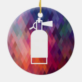 Minimale brandblusapparaten keramisch ornament (Achterkant)