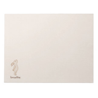 Minimale Breathe Bunny Bureaublok Notitieblok