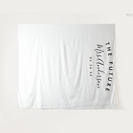 Minimale bruidsachtergrond - Feestinrichting - Wan Wandkleed (Voorkant (horizontaal))