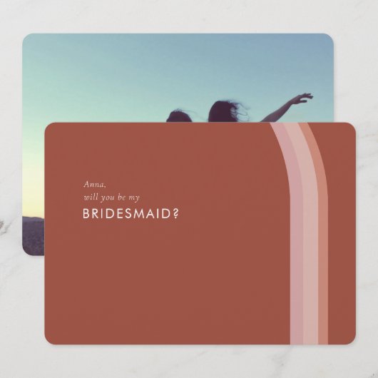 Minimale bruidsschat voor woestijn Red Rose Vraag  Kaart (Voorkant / Achterkant)