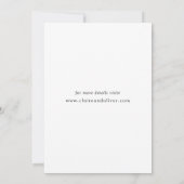 Minimale bruiloft Bewaar de datum fotokaart Save The Date (Achterkant)