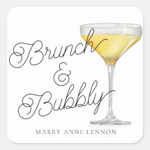 Minimale bruiloft brunch favor tags