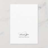 Minimale bruiloft details behuizing Kaart elegant (Achterkant)