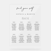 Minimale bruiloft Frosted Acryl Zitkaarten Teken Bord (Voorkant)