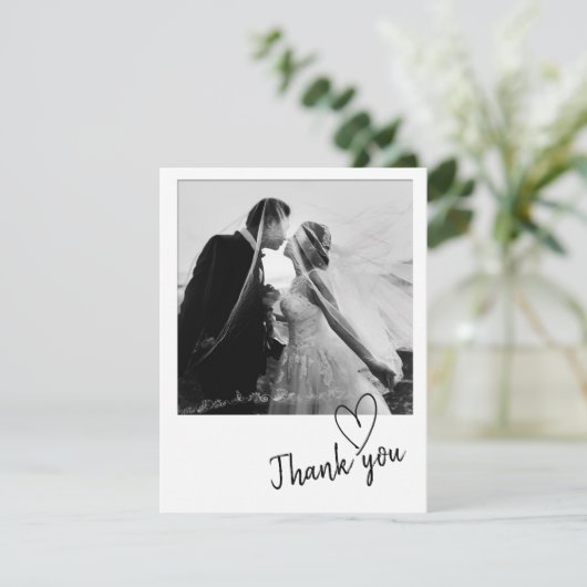 Minimale bruiloft Hartelijk dank Save The Date (Staand voorkant)