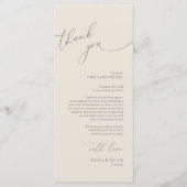 Minimale bruiloft Plaats instelling Hartelijk dank Programma (Voorkant)