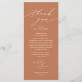 Minimale bruiloft Plaats instelling Hartelijk dank Programma (Voorkant)