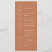 Minimale bruiloft Plaats instelling Hartelijk dank Programma (Voorkant)