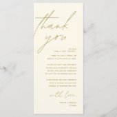 Minimale bruiloft Plaats instelling Hartelijk dank Programma (Voorkant)