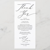 Minimale bruiloft Plaats instelling Hartelijk dank Programma (Voorkant)