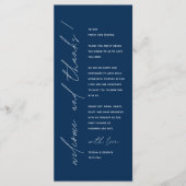 Minimale bruiloft Plaats instelling Hartelijk dank Programma (Voorkant)