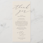 Minimale bruiloft Plaats instelling Hartelijk dank Programma (Voorkant)