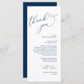 Minimale bruiloft Plaats instelling Hartelijk dank Programma (Voorkant / Achterkant)
