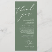 Minimale bruiloft Plaats instelling Hartelijk dank Programma (Voorkant)