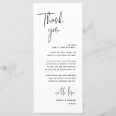 Minimale bruiloft Plaats instelling Hartelijk dank Programma (Voorkant)