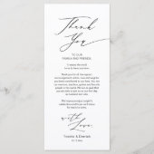 Minimale bruiloft Plaats instelling Hartelijk dank Programma (Voorkant)