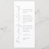 Minimale bruiloft Plaats instelling Hartelijk dank Programma (Voorkant)