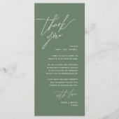 Minimale bruiloft Plaats instelling Hartelijk dank Programma (Voorkant)