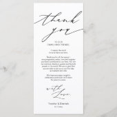 Minimale bruiloft Plaats instelling Hartelijk dank Programma (Voorkant)