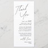 Minimale bruiloft Plaats instelling Hartelijk dank Programma (Voorkant)