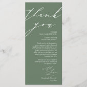 Minimale bruiloft Plaats instelling Hartelijk dank Programma (Voorkant)