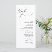 Minimale bruiloft Plaats instelling Hartelijk dank Programma (Staand voorkant)