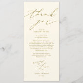 Minimale bruiloft Plaats instelling Hartelijk dank Programma (Voorkant)