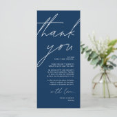 Minimale bruiloft Plaats instelling Hartelijk dank Programma (Staand voorkant)