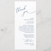 Minimale bruiloft Plaats instelling Hartelijk dank Programma (Voorkant)