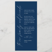 Minimale bruiloft Plaats instelling Hartelijk dank Programma (Voorkant)