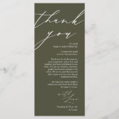 Minimale bruiloft Plaats instelling Hartelijk dank Programma (Voorkant)
