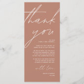 Minimale bruiloft Plaats instelling Hartelijk dank Programma (Voorkant)