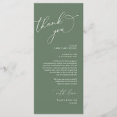 Minimale bruiloft Plaats instelling Hartelijk dank Programma (Voorkant)