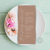 Minimale bruiloft Plaats instelling Hartelijk dank Programma