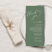 Minimale bruiloft Plaats instelling Hartelijk dank Programma