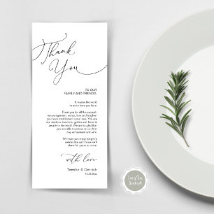 Minimale bruiloft Plaats instelling Hartelijk dank Programma